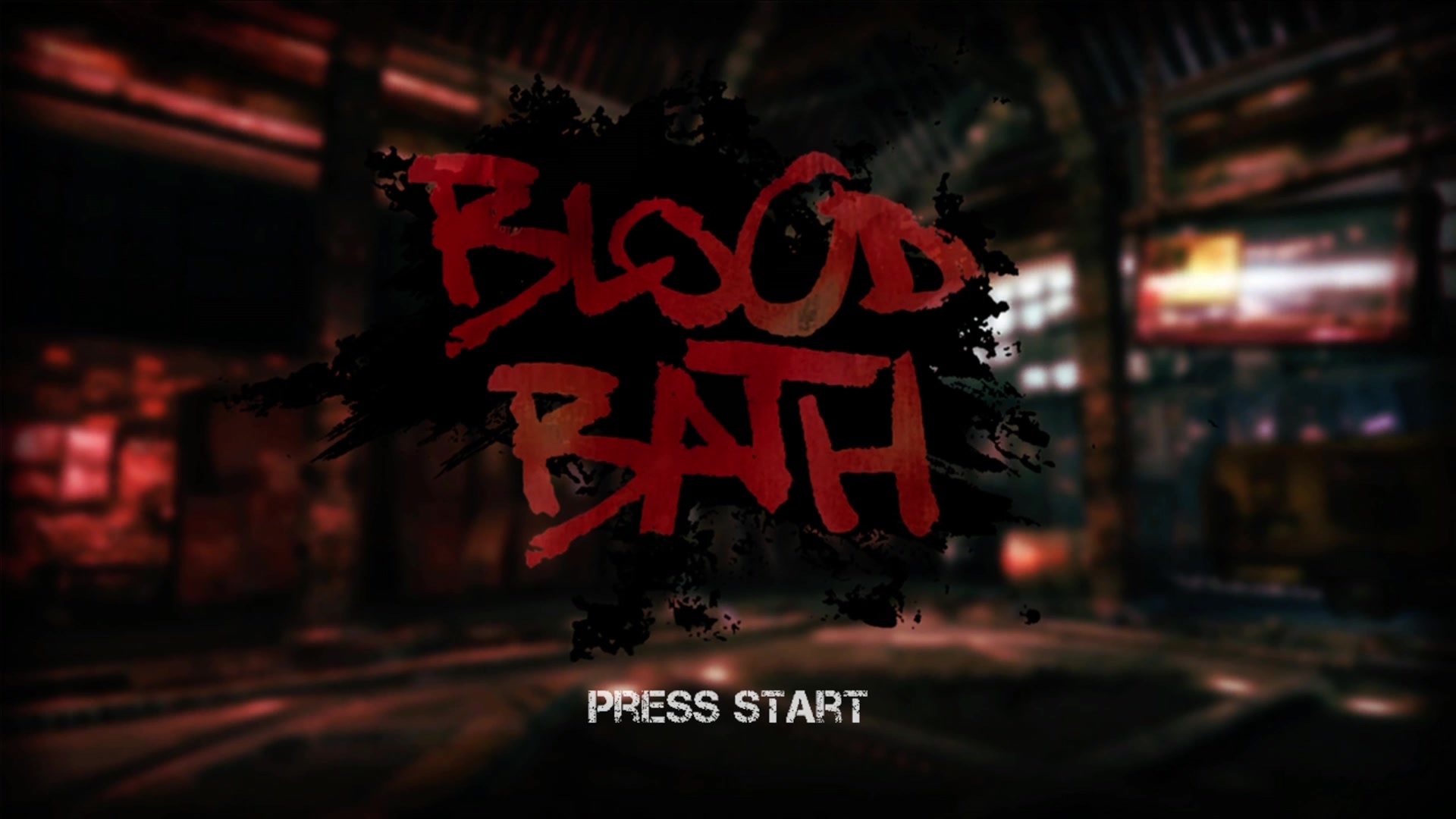BLOOD BATH title screen for Xbox 360